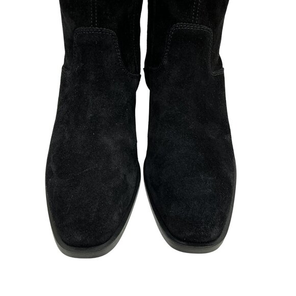 Aquatalia Reeta Suede Square Toe Side Zip Ankle Booties Womens 5 Made In Italy N - Picture 3 of 12